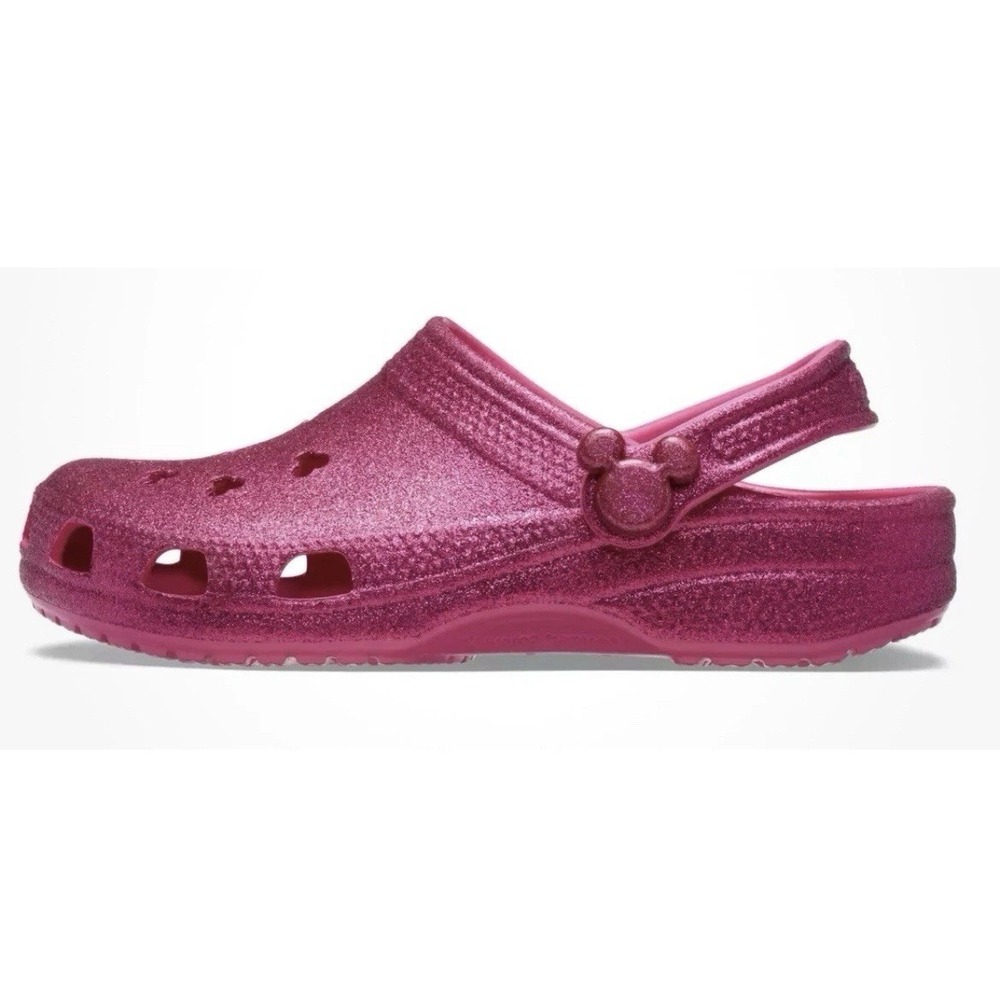 Disney Parks Hot Pink Glitter Mickey Mouse Adult CROCS NWT M 7 W 9 New W Tags - Picture 2 of 3